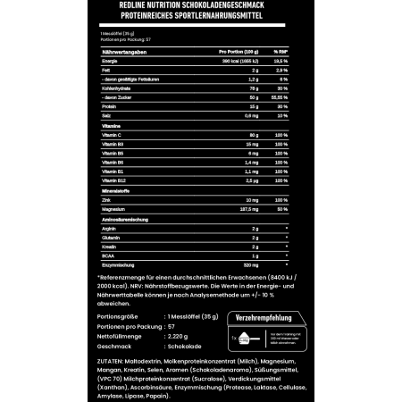 Redline Nutrition RPM Mass Gainer 2000 Gr