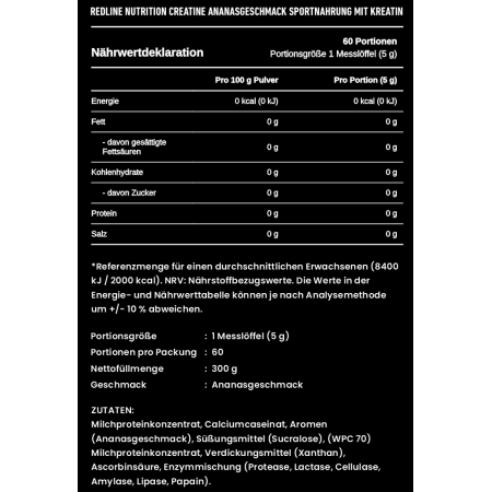 Redline Nutrition RPM Creapure Kreatin 300gr 