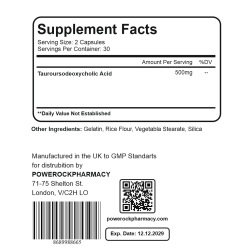 POWEROCK TUDCA 500MG 60 CAPS