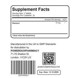 Powerock Stanazol 10 mg 100 Tablets