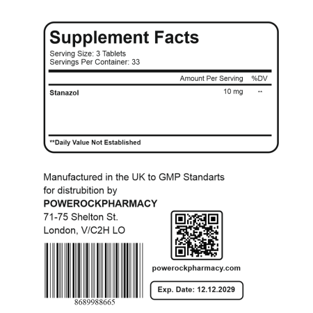 Powerock Stanazol 10 mg 100 Tablets