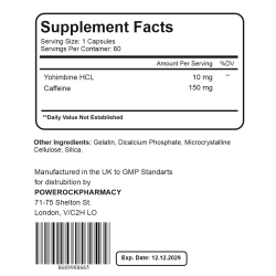 Powerock Yohimbine Hcl 60 Kapsül