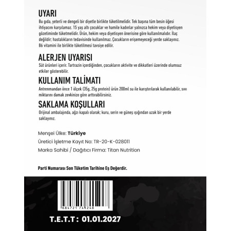 Titan Premium 100% Whey Protein WPC70 2300g