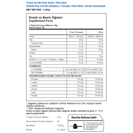 Titan Premium Whey Protein 1000 Gr
